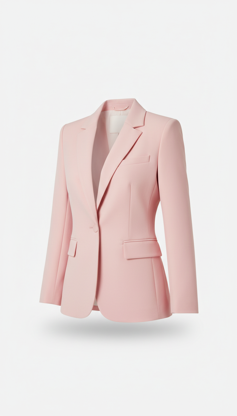Blazer monopetto rosa shocking